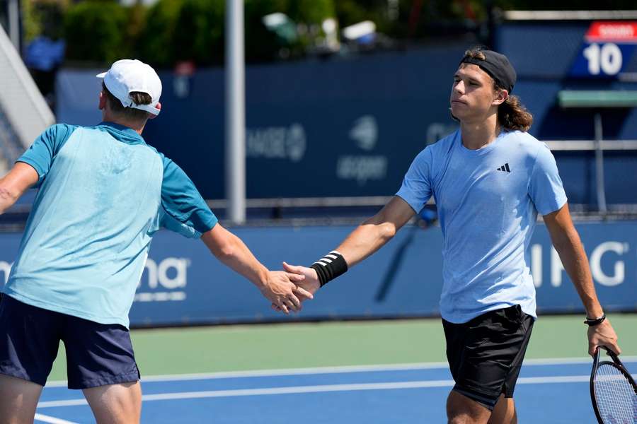 Tomasz Berkieta (z prawej) i Henry Searle (z lewej) podczas zeszłorocznego US Open