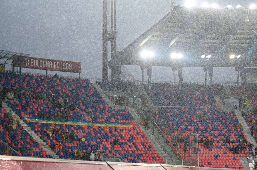 Door het slechte weer kan dit weekend niet worden gespeeld in het Stadio Renato Dall'Ara