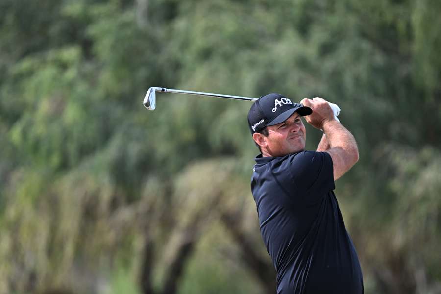 Patrick Reed in action in Dubai