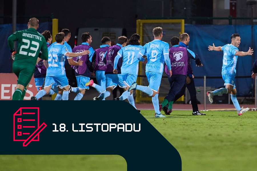 Fotbalisté San Marina se pokusí o senzační postup v Lize národů.