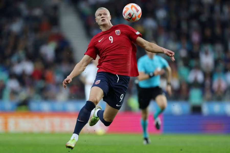 Norwegian striker Erling Haaland scored five goals for his club Manchester City against Leipzig in the Champions League