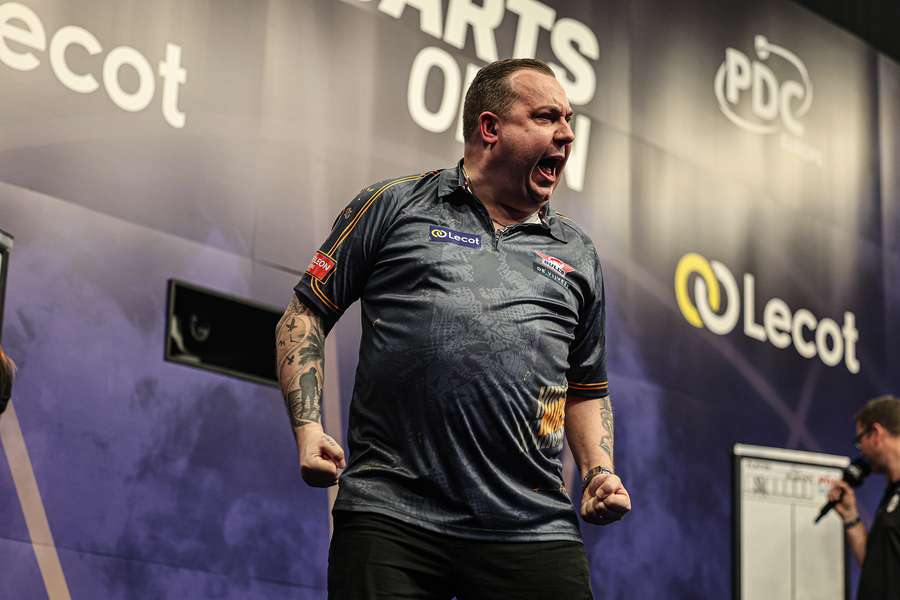 Huybrechts reacts during the match with Springer