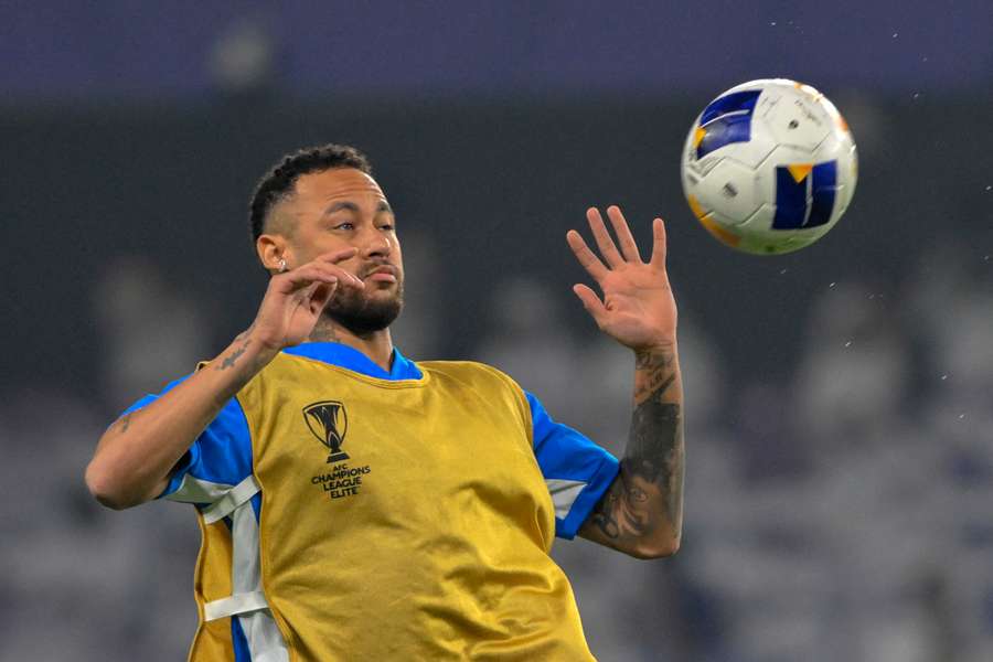 Neymar in Al-Hilal's match against Al-Ain