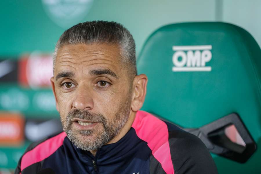 Rui Borges, treinador do Sporting, em conferência de imprensa