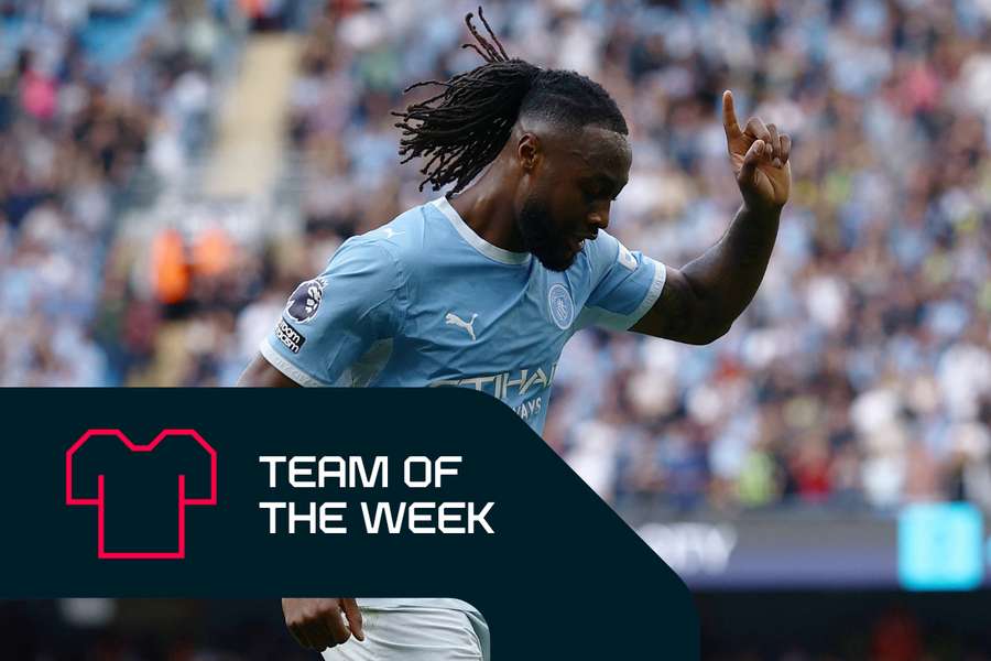 Manchester City's Antoine Semenyo celebrates Manchester City's Antoine Semenyo celebrates