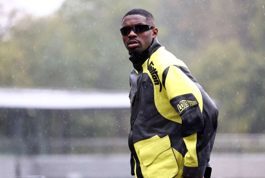 Marcus Thuram na sua chegada a Clairefontaine esta semana