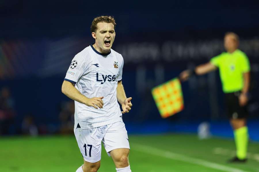 Vikings Edvin Austbø in action during the playoff match for the Champions League qualification against Dinamo Zagreb Vikings Edvin Austbø in action during the playoff match for the Champions League qualification against Dinamo Zagreb