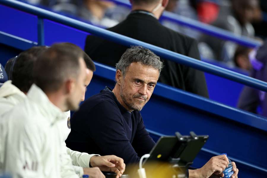Luis Enrique no Parque dos Príncipes.