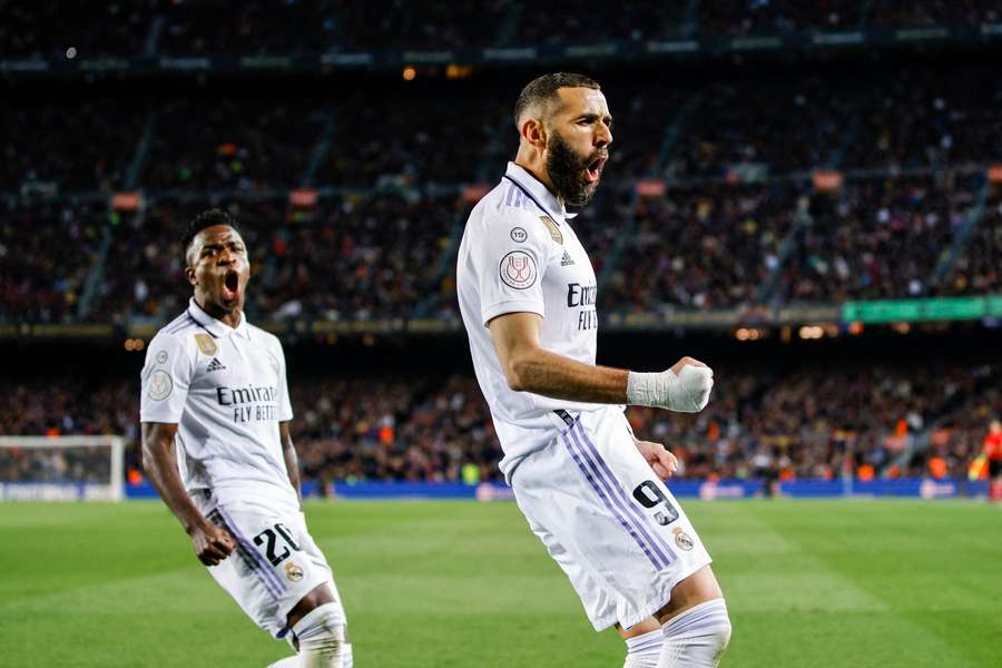 Benzema scored a hat-trick at Camp Nou