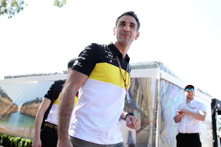 Cyril Abiteboul arriving to the circuit in Melbourne