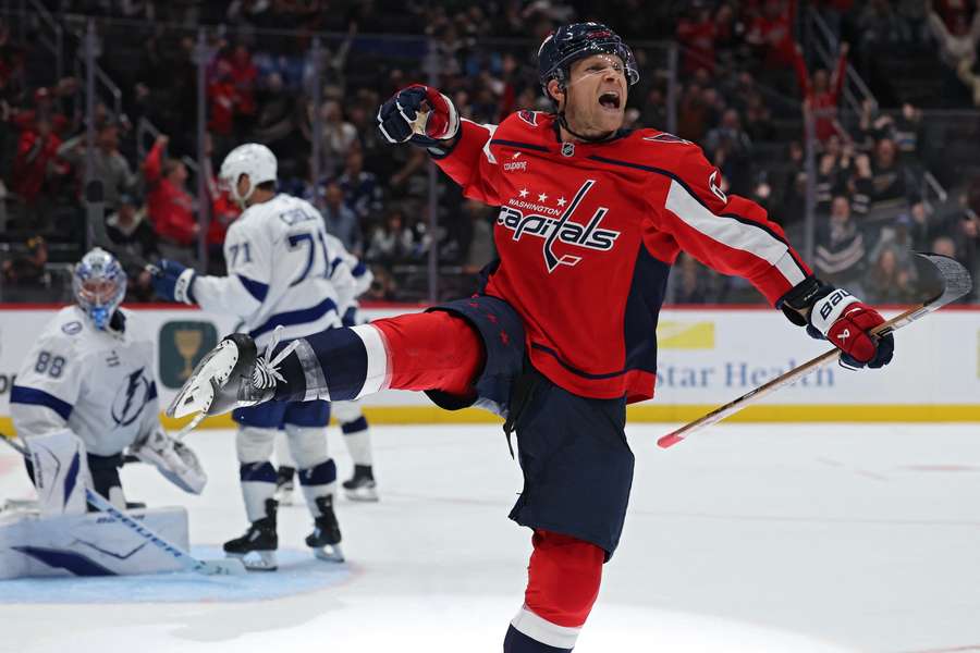 Washington Capitals Jakob Chychrun celebrates after OT goal against the Tampa Bay Lightning (2025)