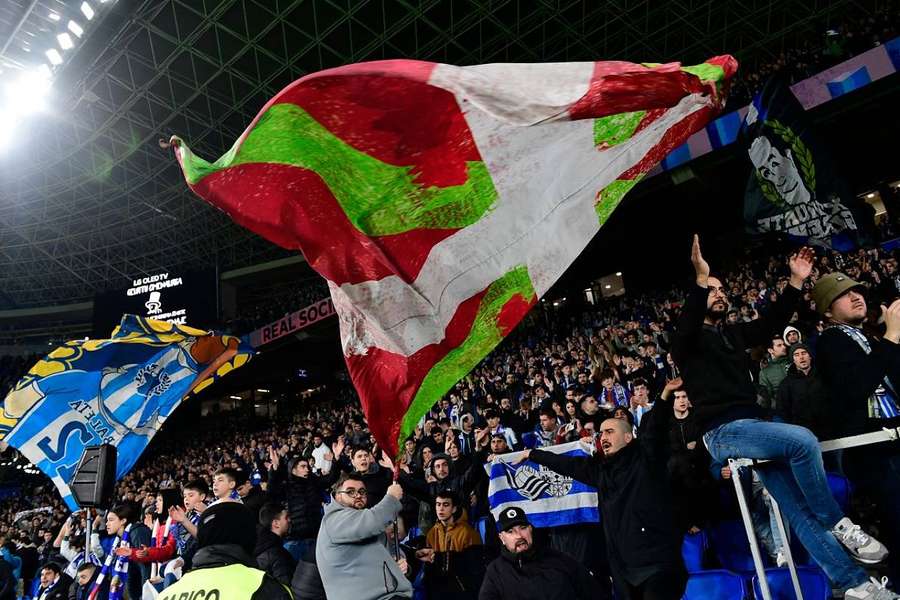 Les supporters de la Real à Anoeta face au Betis en décembre.