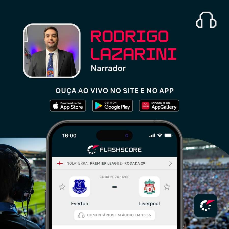 Flashscore transmite Merseyside Derby com narração ao vivo