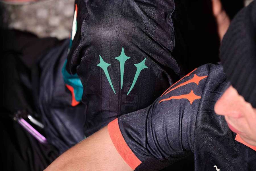 Un dettaglio della nuova maglia del Venezia