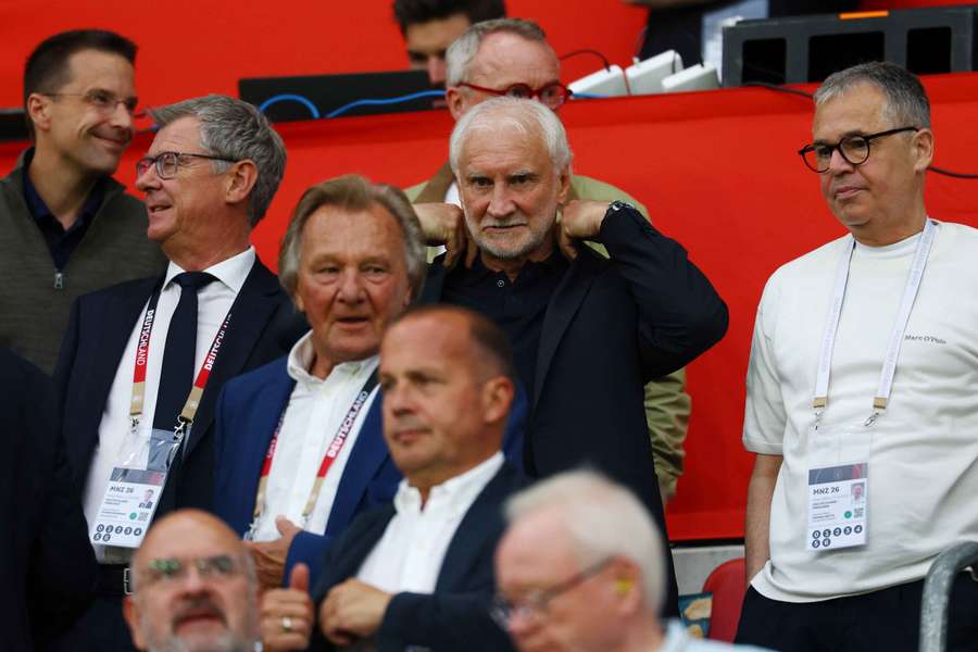 Rudi Völler beim Testspiel gegen Finnland. Rudi Völler beim Testspiel gegen Finnland.