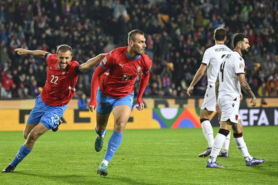 Tomáš Chorý se proti Albánii dvakrát zapsal mezi střelce.