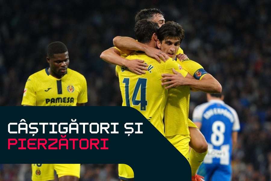 Jucătorii lui Villarreal sărbătoresc unul dintre golurile marcate împotriva Mallorcăi