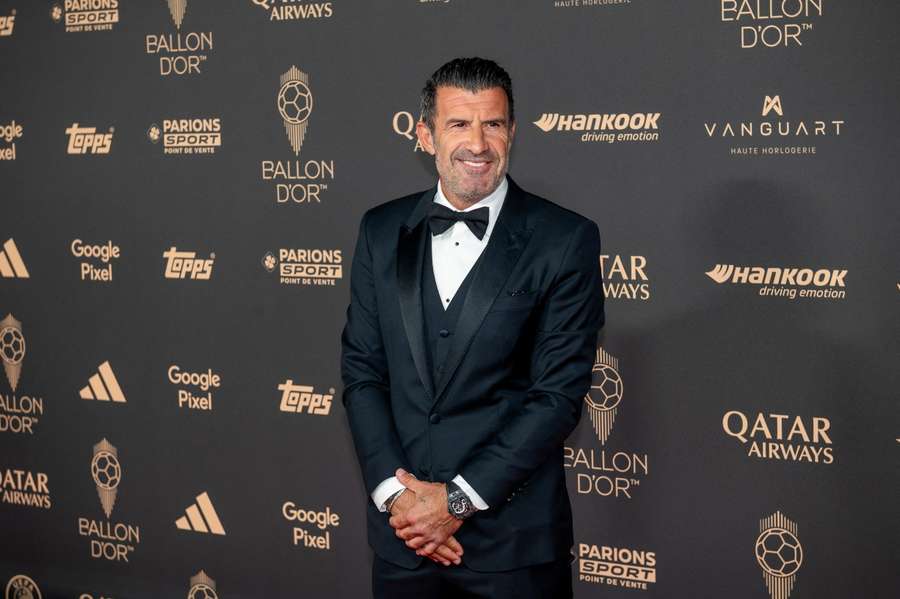 Luis Figo, en la gala del Balón de Oro