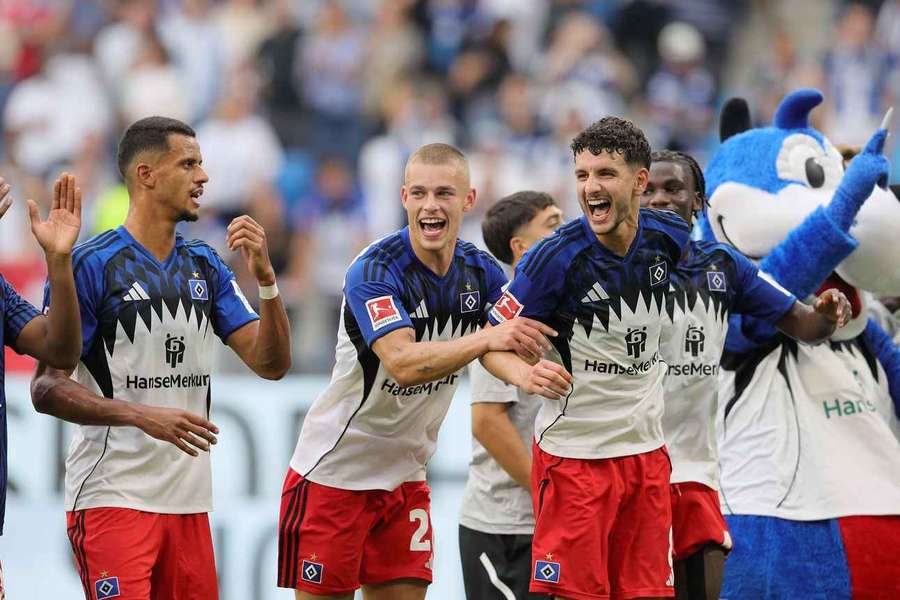 Ausgelassene Stimmung beim HSV