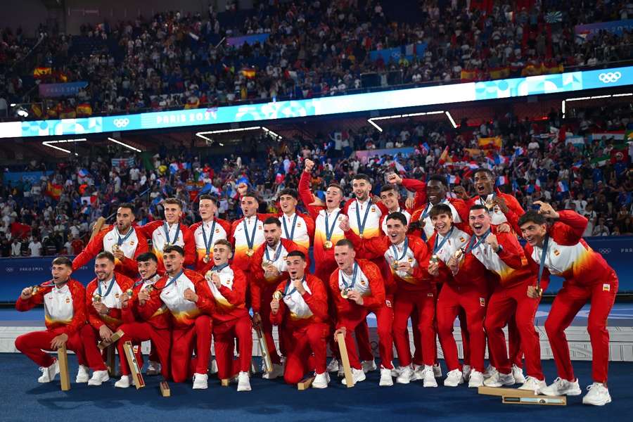 España, con su medalla de oro