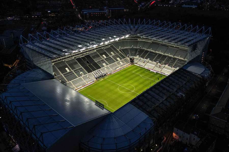 An aerial view of St James Park