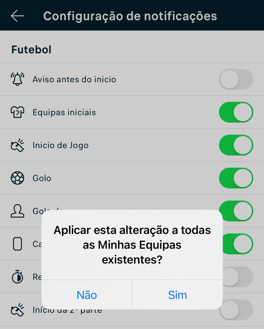 Notificações personalizadas.