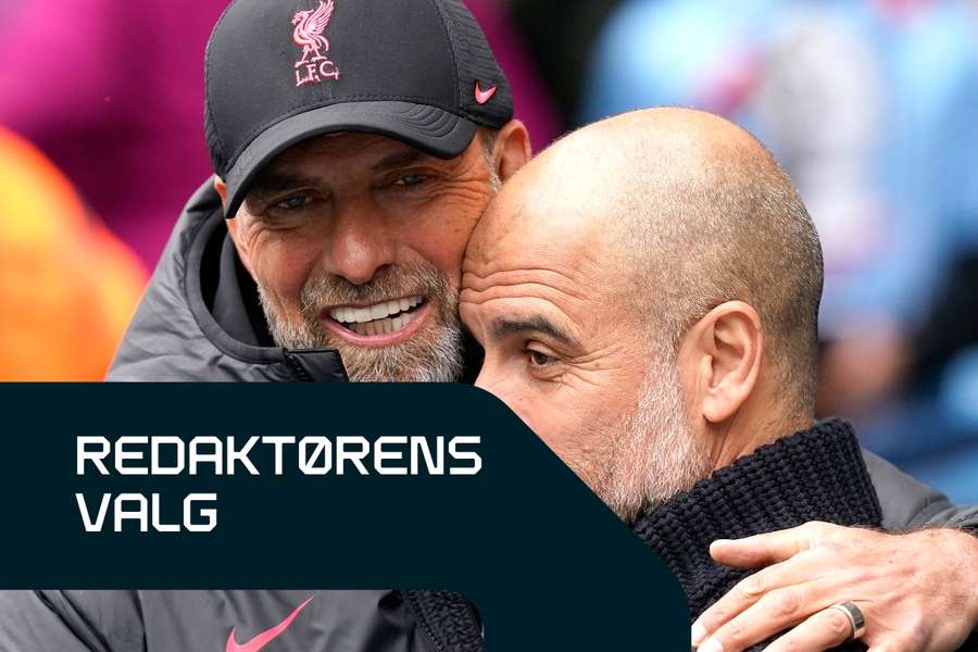 Guardiola og Klopp krydser igen klinger lørdag eftermiddag