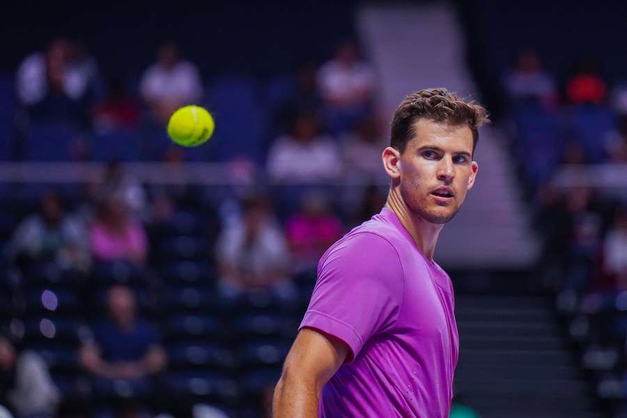 Thiem bei einem Showturnier in Dubai Ende des Jahres 2022