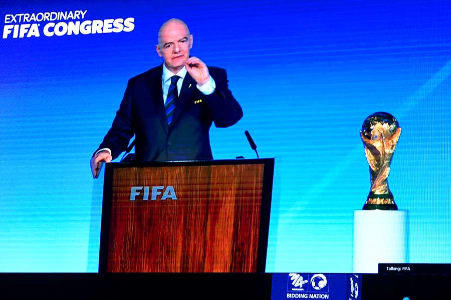 Infantino no congresso da FIFA