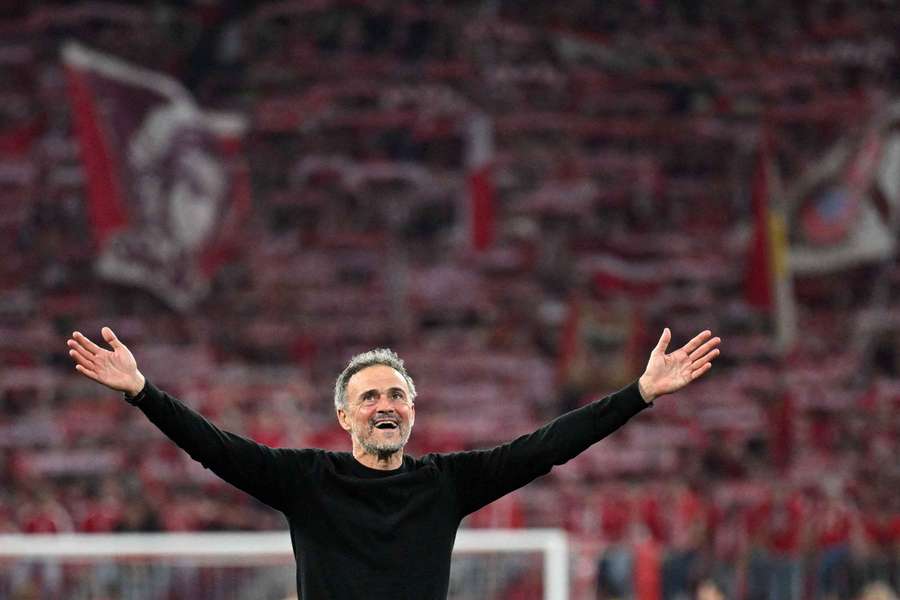 Luis Enrique celebra en Múnich