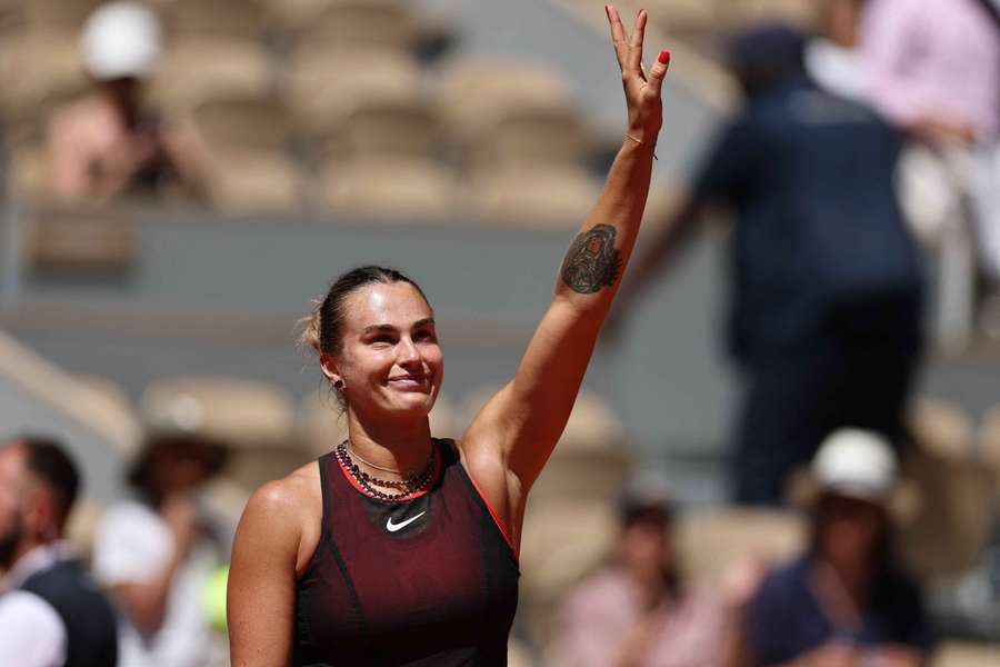Sabalenka nach ihrem Auftaktsieg gegen Bouzas Maneiro (6:4, 6:2) Sabalenka nach ihrem Auftaktsieg gegen Bouzas Maneiro (6:4, 6:2)