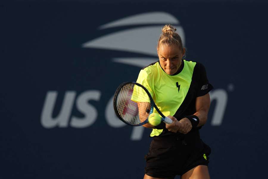 Arantxa Rus in actie op de US Open