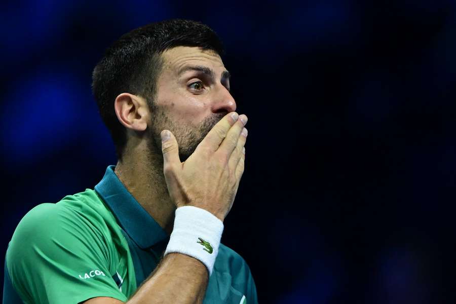 Novak Djokovic, na meia-final contra Alcaraz