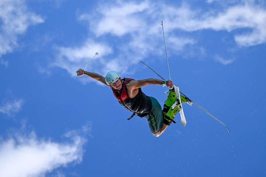 Cooper Woods trains during a 100 Days To Go Until Milano Cortina 2026 event in Australia