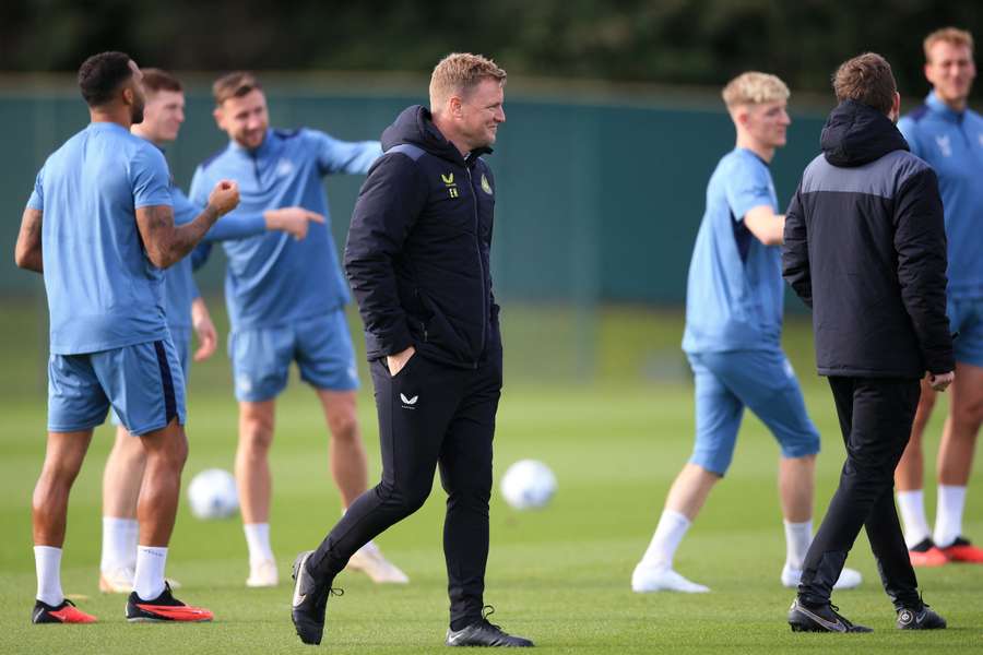 Eddie Howe et sa troupe à l'entraînement ce mardi.