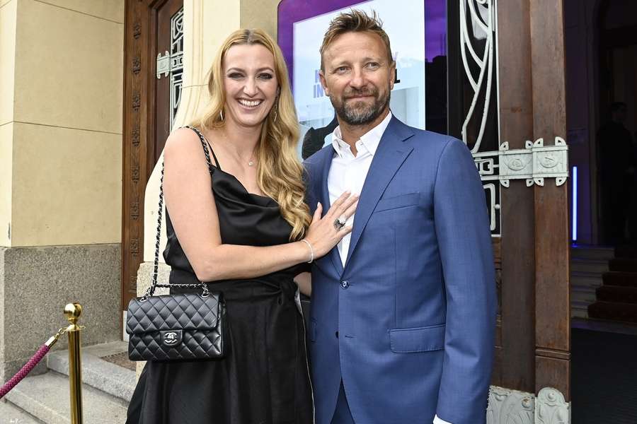 Petra Kvitová s manželem Jiřím Vaňkem.