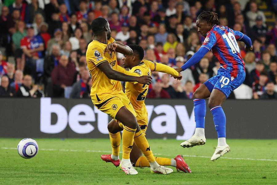Eberechi Eze of Crystal Palace scores his team's fourth goal 