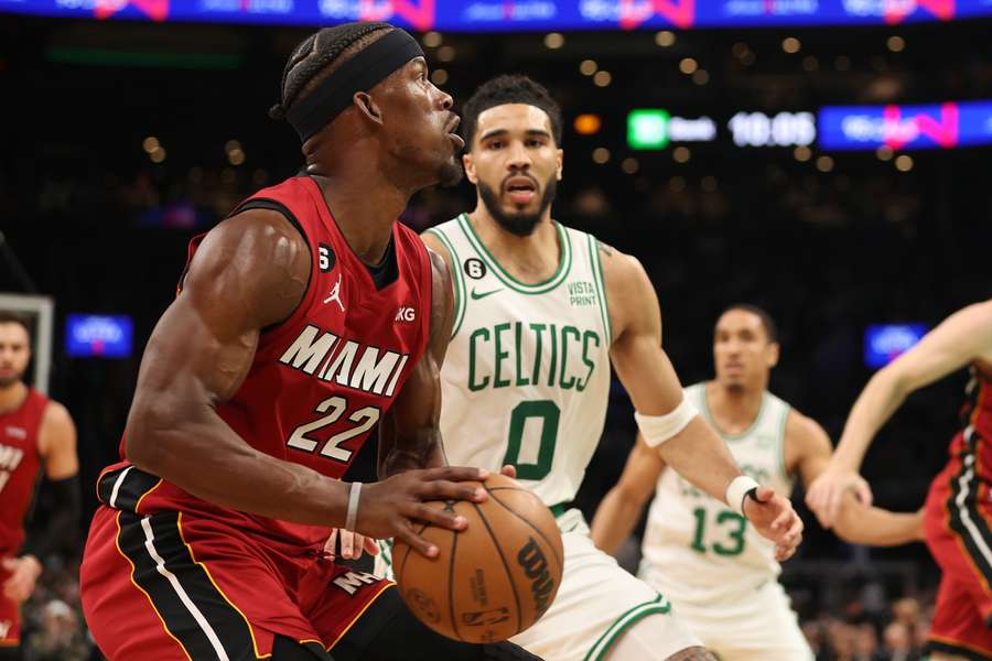 Jimmy Butler was in Boston de grote man aan de kant van de Miami Heat