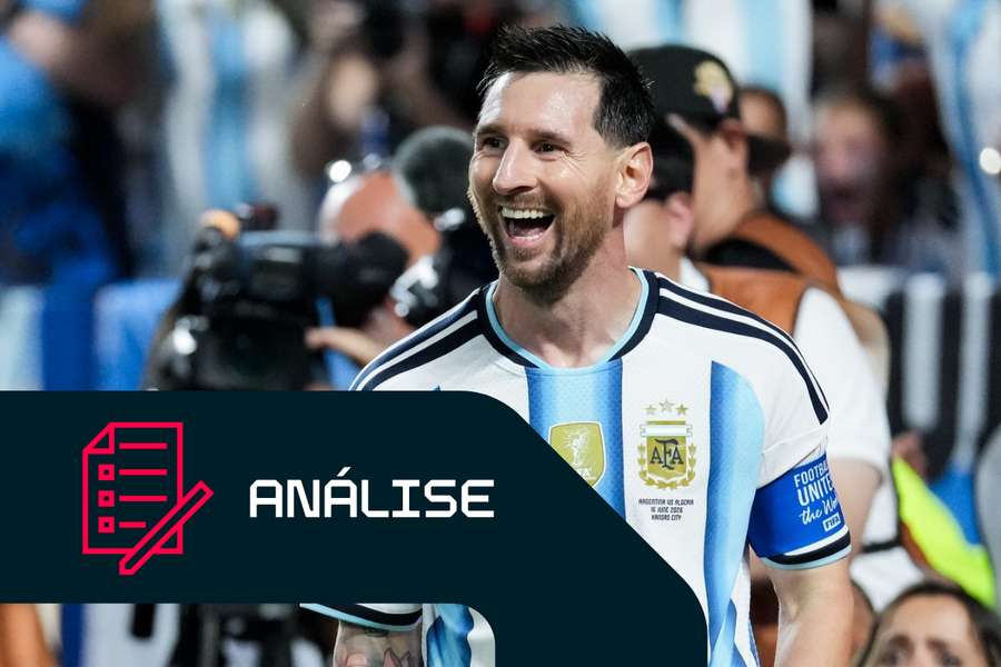 Lionel Messi celebra após marcar frente à Argélia
Lionel Messi celebra após marcar frente à Argélia