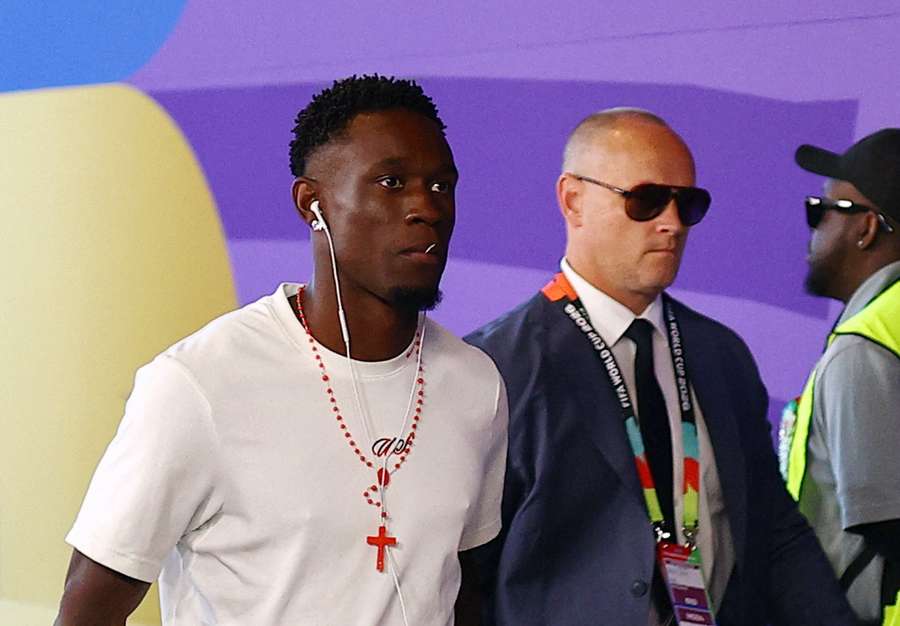 Folarin Balogun enters the stadium Folarin Balogun enters the stadium