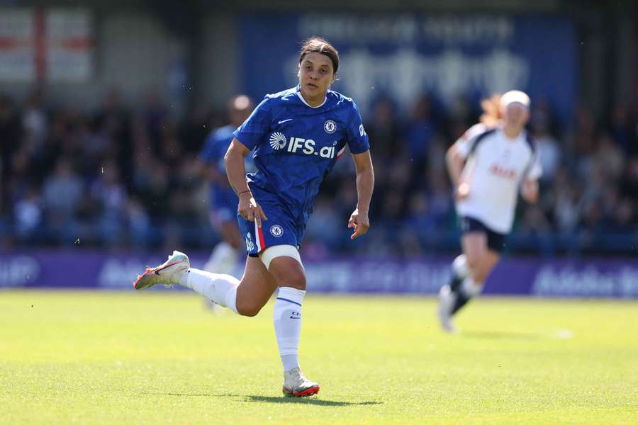 Sam Kerr in a Women's FA Cup quarter-final against Tottenham at the weekend.