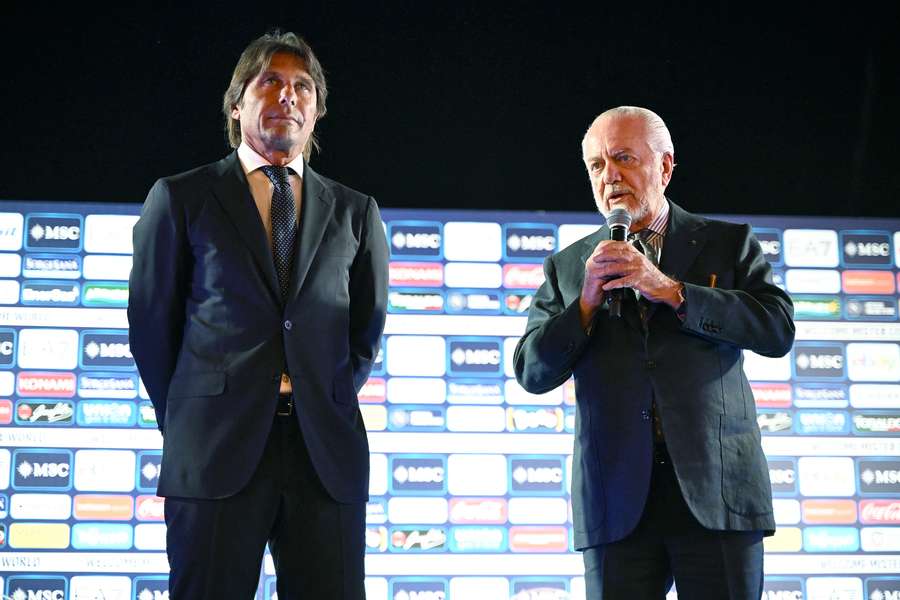 Antonio Conte e Aurelio De Laurentiis Antonio Conte e Aurelio De Laurentiis