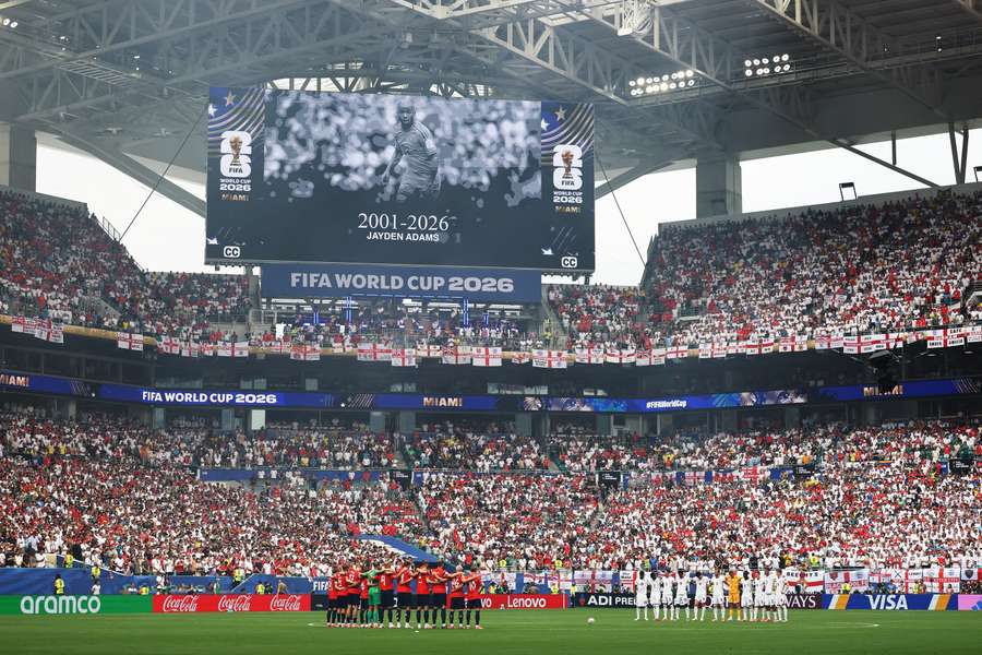 There was a moment of silence for Jayden Adams at the two World Cup matches on Saturday There was a moment of silence for Jayden Adams at the two World Cup matches on Saturday
