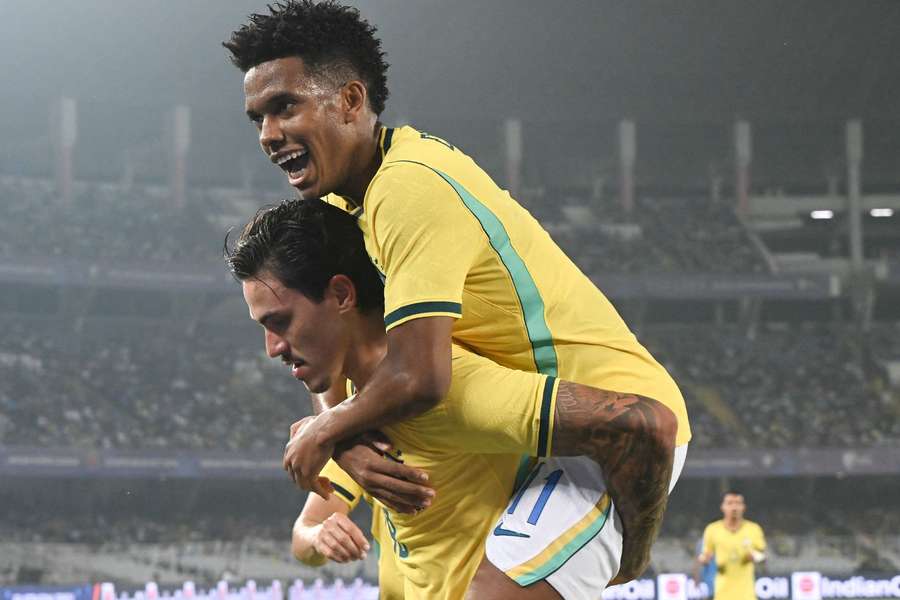 Estêvão e Pedro marcaram em Índia 0x4 Brasil Estêvão e Pedro marcaram em Índia 0x4 Brasil