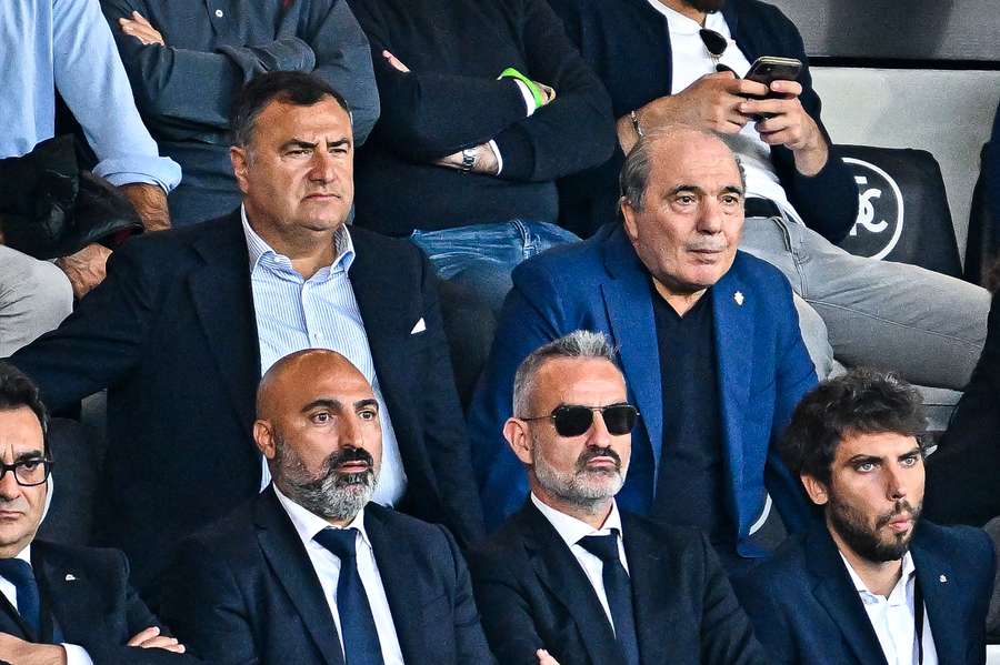 Commisso in tribuna con Joe Barone