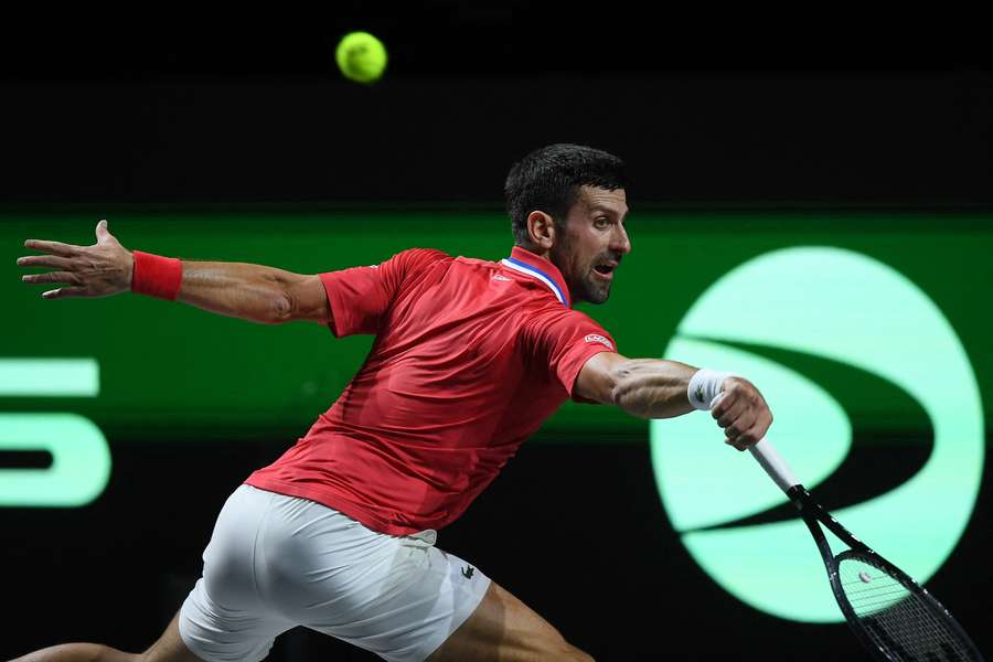 Djokovic, durante el partido ante Cameron Norrie