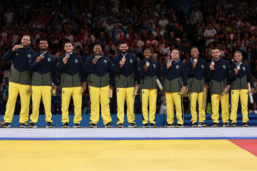 O Brasil conquistou o bronze por equipes no Judô em Paris