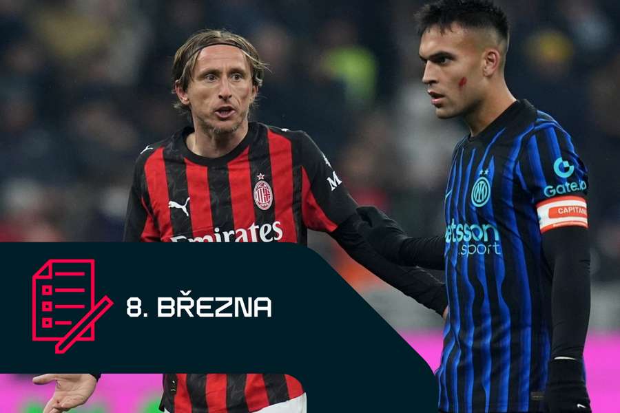 Luka Modrič (vlevo) a Lautaro Martínez, lídři obou milánských rivalů.