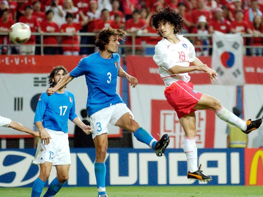 Mecz pomiędzy Koreą Południową i Włochami na mundialu w 2002 roku