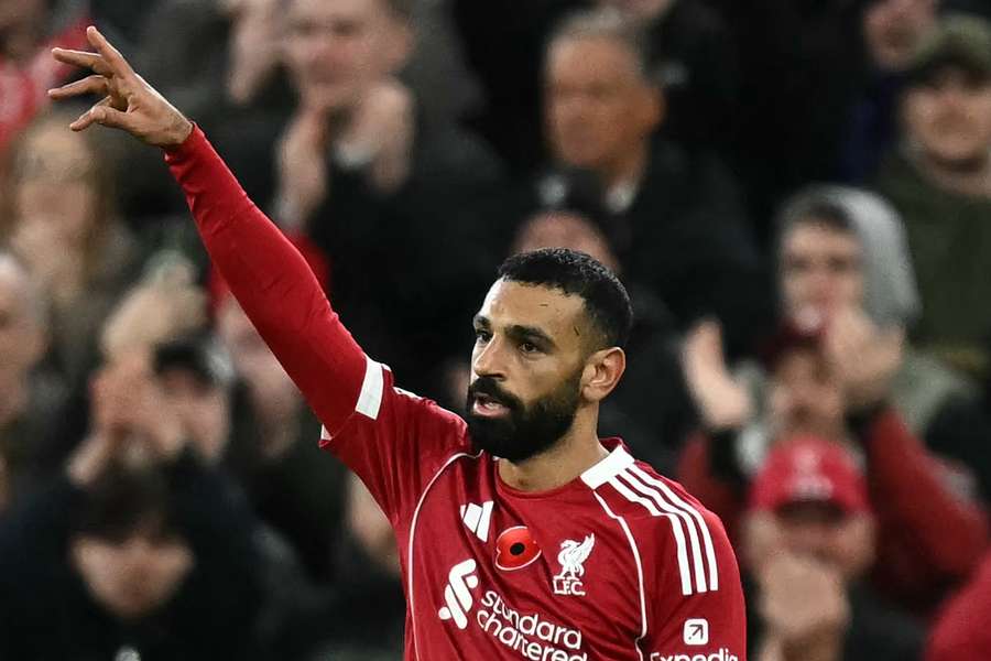 Salah chegou a 250 gols com a camisa do Liverpool